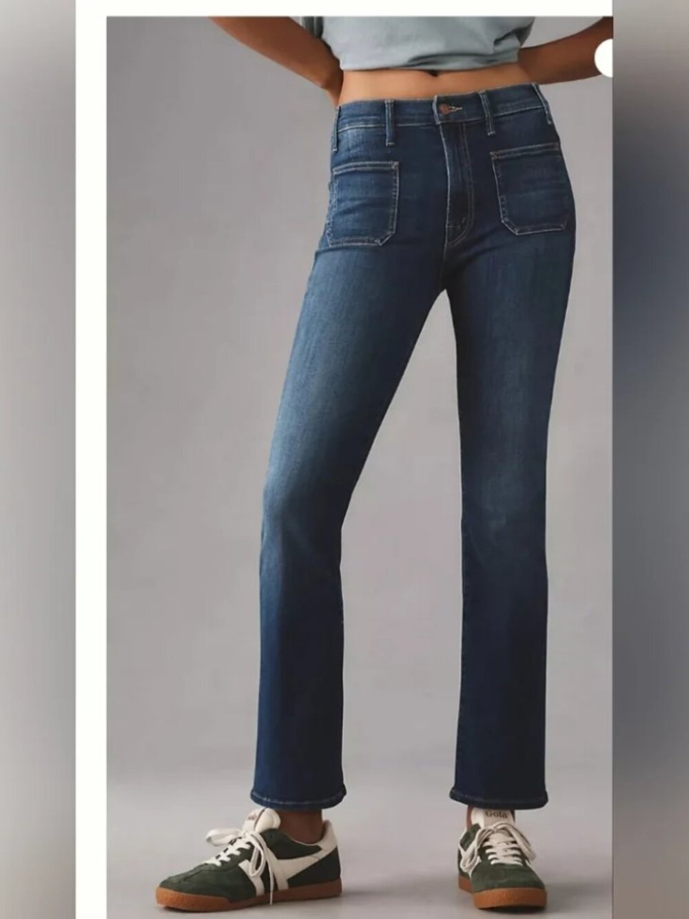 MOTHER Patch Pocket Mid Rise Crop Flare Jeans - Size 31 - Like New!